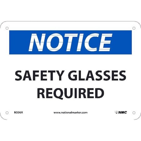 Nmc NOTICE, SAFETY GLASSES REQUIRED,  N506P